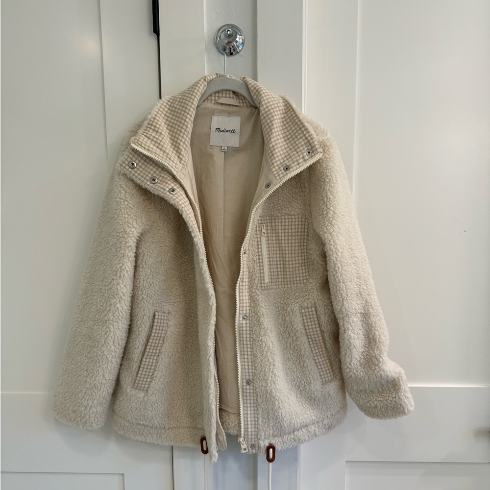 White/cream Madewell coat